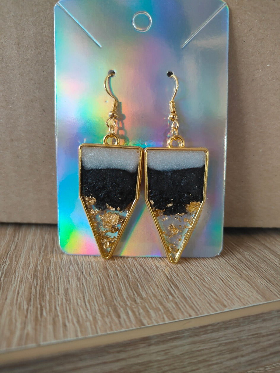 Kolczyki handmade z żywicy epoksydowej - unikatowa biżuteria